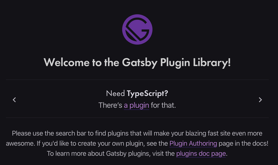 The Gatsby plugin library